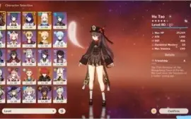 HuTao C1 + Baal + Kokomi + Diluc