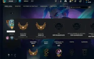 Ouro 3 com 41 Champs e 9 Skins + 2 Fragmentos