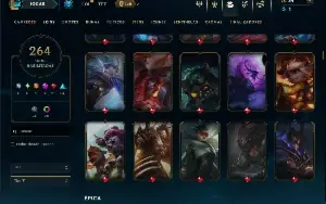 Prata 3 com TODOS os champs e 264 Skins ( JG / ADC / MID )