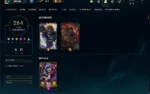 Prata 3 com TODOS os champs e 264 Skins ( JG / ADC / MID )