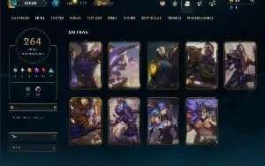 Prata 3 com TODOS os champs e 264 Skins ( JG / ADC / MID )