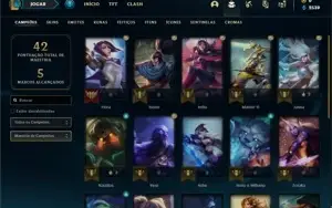 Conta Platina 1 com 23 Champs e 1 Skin