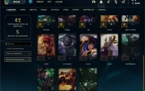 Conta Platina 1 com 23 Champs e 1 Skin