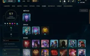 Esmeralda 3 com TODOS os Champs e 34 Skins ( SUP / JG )