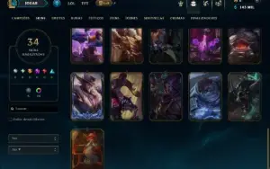 Esmeralda 3 com TODOS os Champs e 34 Skins ( SUP / JG )