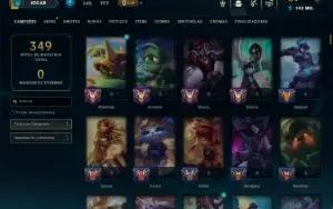 Esmeralda 3 com TODOS os Champs e 34 Skins ( SUP / JG )