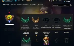 Esmeralda 3 com TODOS os Champs e 34 Skins ( SUP / JG )
