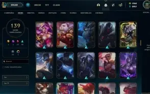 Conta 1960 RP, 139 SKINS, Todos campeões.