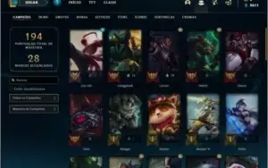 Conta ouro 3 com 23 skins e 48 champs