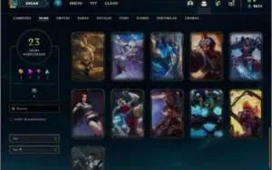 Conta ouro 3 com 23 skins e 48 champs