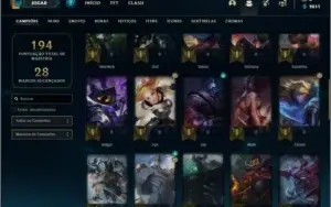 Conta ouro 3 com 23 skins e 48 champs
