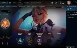 Conta Lol plat1 foi diamante nessa season te skins prestigio