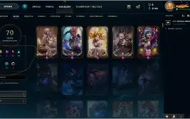 Conta Lol plat1 foi diamante nessa season te skins prestigio