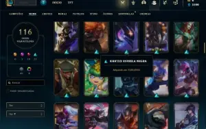 Conta Unranked com 145 Champs e 116 Skins + 1 Prestigo GAREN