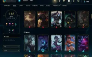 Conta Unranked com 145 Champs e 116 Skins + 1 Prestigo GAREN