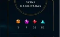 (LOL) Conta season4 lvl 405 273 skins