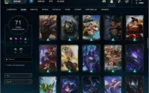 Conta ouro 1 com 86 champs e 71 skins ( MAIN MID )