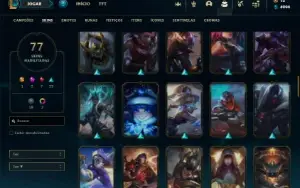 Prata 3 com 140 Champs e 77 Skins ( Nivel 410 )