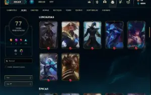 Prata 3 com 140 Champs e 77 Skins ( Nivel 410 )