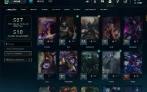 Prata 3 com 140 Champs e 77 Skins ( Nivel 410 )