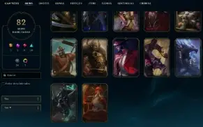 Conta Lol - Ouro Ii - Lvl 352 - +80 Skins - Garen Prestígio