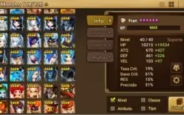 Conta parada,10 nat5, 25 monstros 6*, faz toah raid bestas.