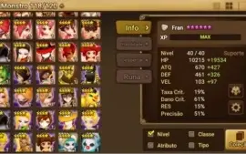 Conta parada,10 nat5, 25 monstros 6*, faz toah raid bestas.