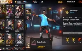 CONTA FREE FIRE ANGELICAL VERMELHA