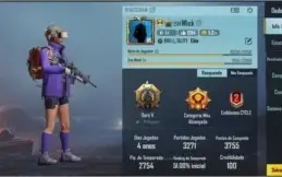 CONTA PUBGMOB, NÍVEL JOGADOR 65, PATENTE MAIS ALTA CRAQUE