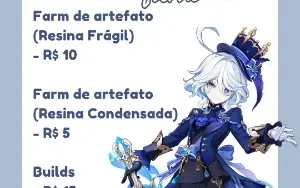 Serviços Genshin Impact *Ativo 24HRS* 🌠