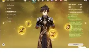 AR55 ZHONGLI C1, CHILDE, ALBEDO, KEQING, JEAN E TODOS OS 4*