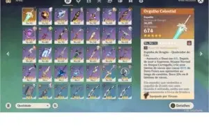 AR55 ZHONGLI C1, CHILDE, ALBEDO, KEQING, JEAN E TODOS OS 4*