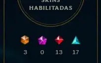Conta LEAGUE OF LEGENDS - 167 skins - unranked
