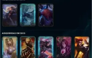 Conta LEAGUE OF LEGENDS - 167 skins - unranked