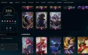 Conta Lol Lvl 428 - 300 Skins E Platina Ii, Passe Ativo, 8 M