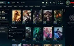 Conta nivel 264- 239 skins 4 miticas