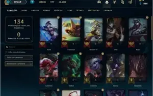 Conta prata 2 com 17 skins e 39 champs