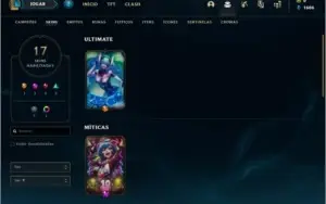 Conta prata 2 com 17 skins e 39 champs