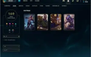 Conta prata 2 com 131 champs e 169 skins + 1 RARA