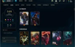 Conta prata 2 com 131 champs e 169 skins + 1 RARA