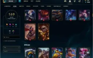 Conta prata 2 com 131 champs e 169 skins + 1 RARA