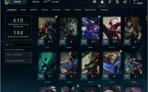 Conta LoL Plat 1 445 skins