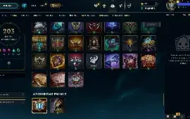 Conta ferro de 2013 - todos os campeões - 85 skins