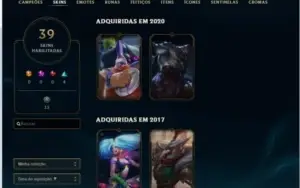 Conta de lol com Kayle Juiza, Elise e Morgana vitoriosas