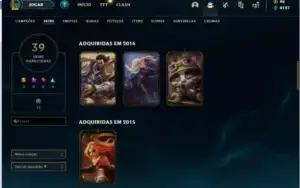 Conta de lol com Kayle Juiza, Elise e Morgana vitoriosas
