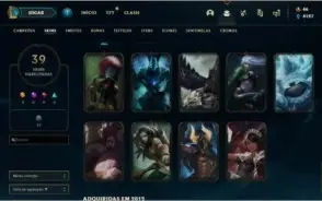 Conta de lol com Kayle Juiza, Elise e Morgana vitoriosas