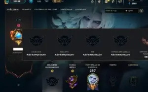 Unranked com 140 Champs e 59 Skins ( MID / ADC / JG )