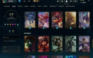 Unranked com 140 Champs e 59 Skins ( MID / ADC / JG )