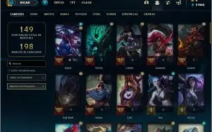 Conta Ouro 4 com 36 Skins e 58 Champs