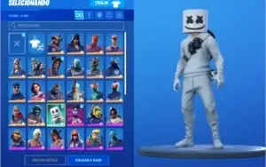 CONTA FORTNITE COM IKONIC, MARSHMELLO, FOICE, SALVE O MUNDO